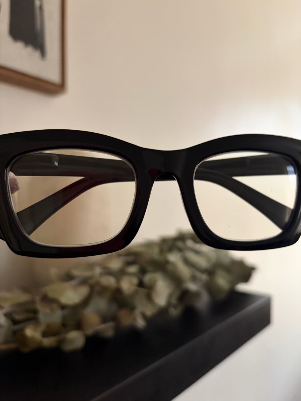 Black Rectangular reading glasses 1.75
